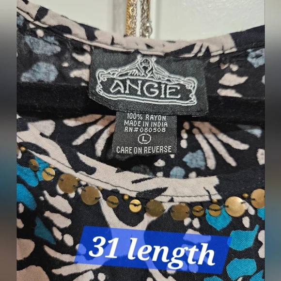 Angie boho tunic or dress L EUC - Picture 4 of 13